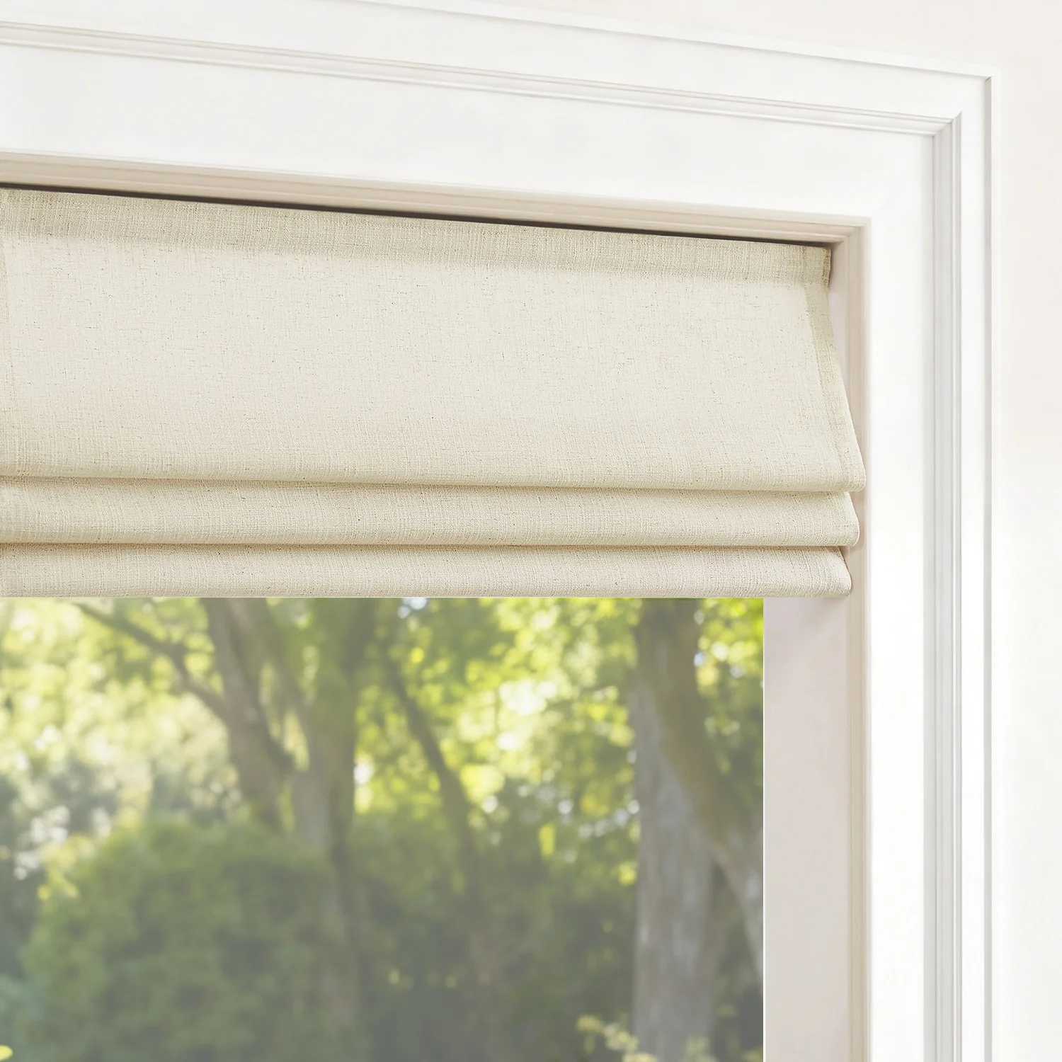 SmartWings Motorized Linen Roman Shades 50%/70%/100% Blackout Daphne