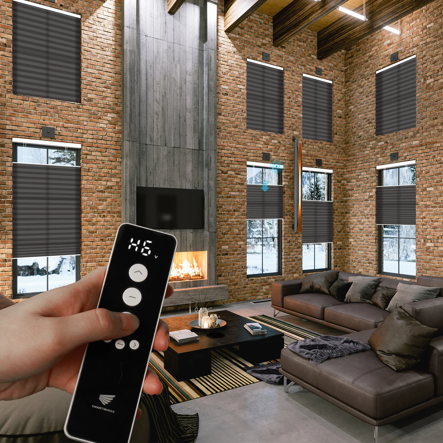 SmartWings Motorized Light Filtering Levitate Cellular Shades Nowa