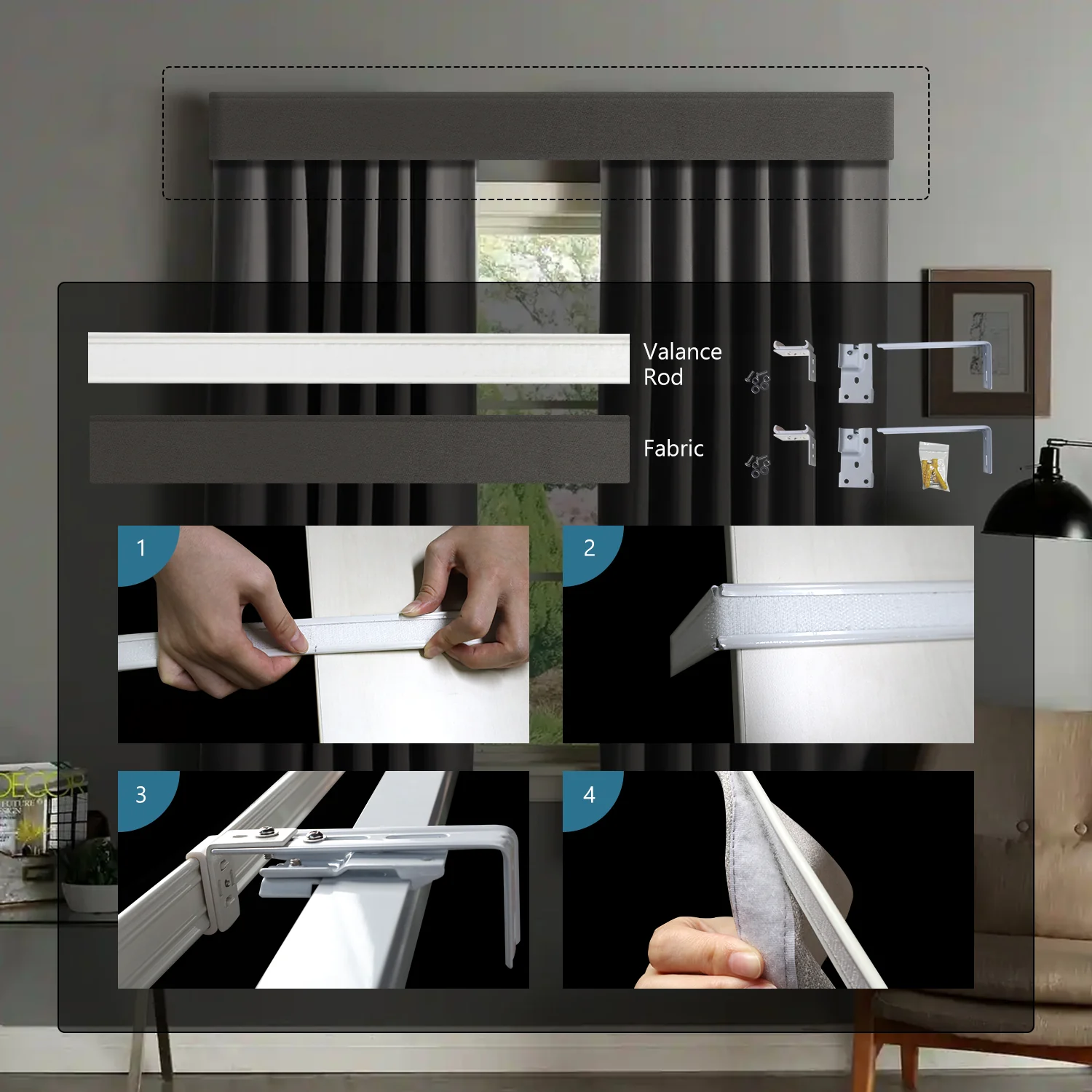 SmartWings Motorized Drapery 90% Blackout