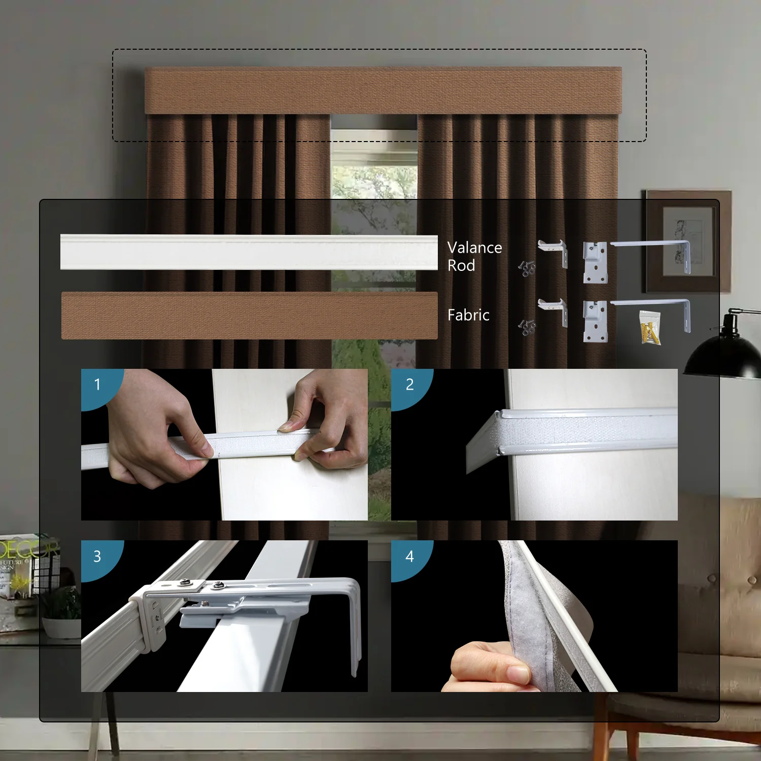 SmartWings Motorized Drapery 93% Blackout Demeter