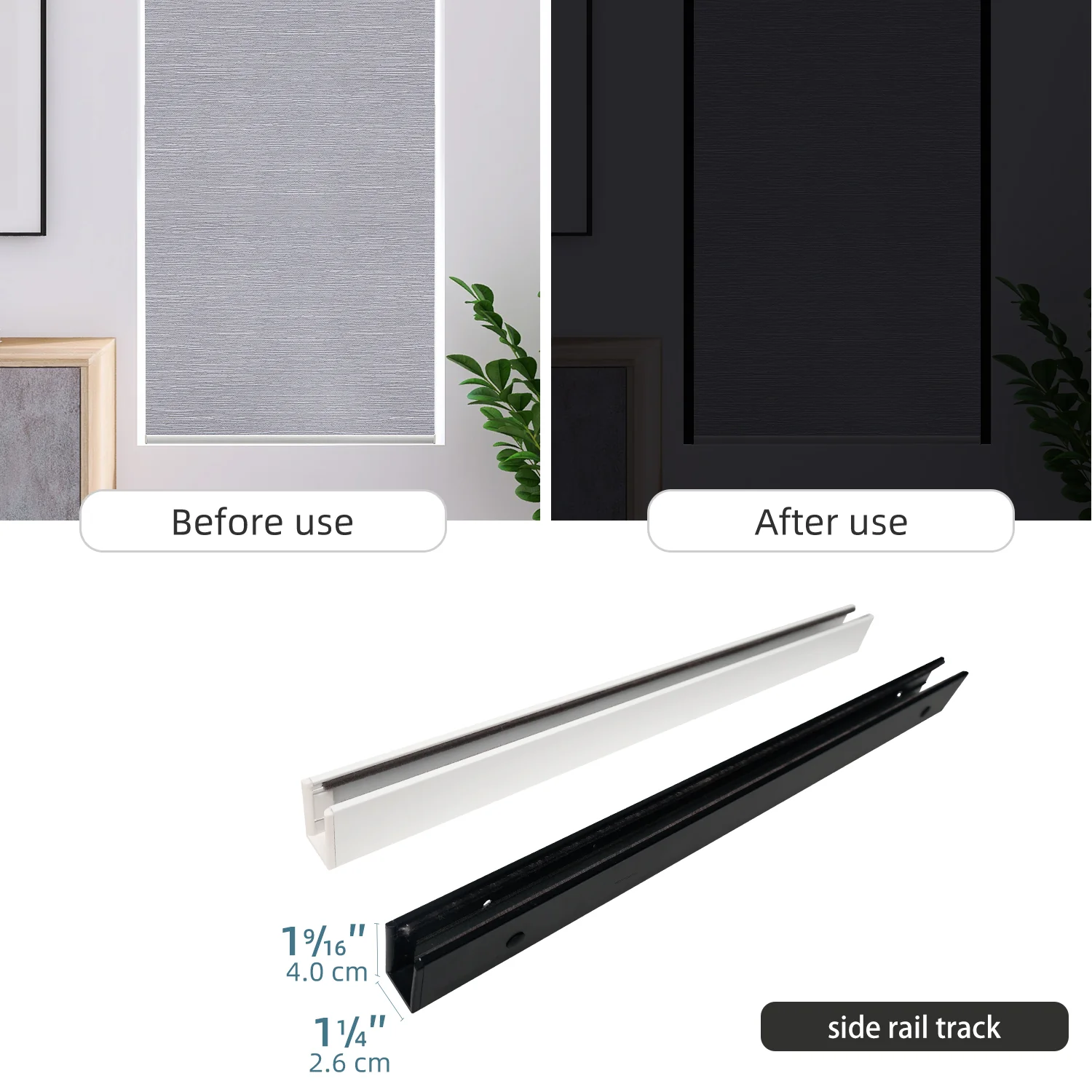 Side Rail Tracks For Blackout Shades